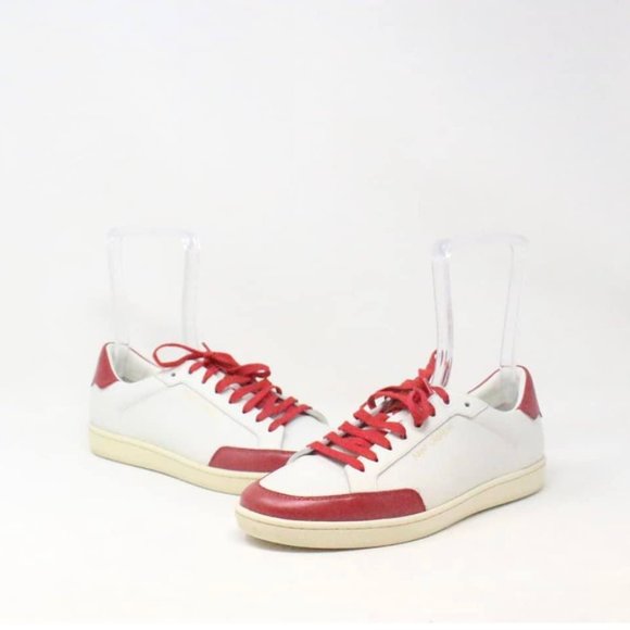 SAINT LAURENT #32278 Men´s White Low Top Sneakers (US 10.5 EU 41) main image 8